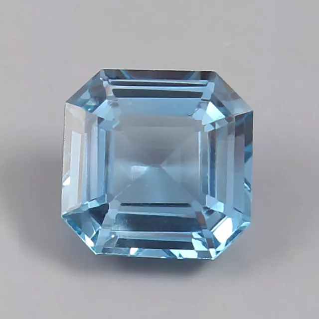 AAA Natural Flawless Brazilian Aquamarine  10x10 MM Asscher Cut Loose Gemstone