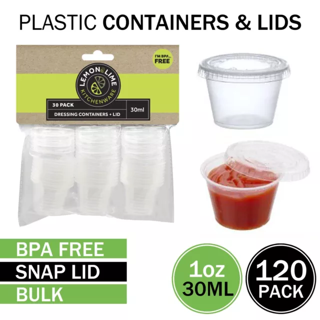 Salad Dressing Containers to Go 6pcs 1.6 oz Reusable Condiment Cup