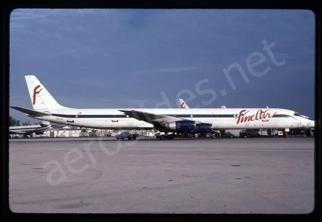 Fine Air Douglas DC-8-61F N27UA Nov 95 Kodachrome Slide/Dia A12