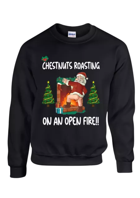 Ugly Christmas Jumper, Chestnuts Roasting on an Open Fire Novelty Festive Jumper