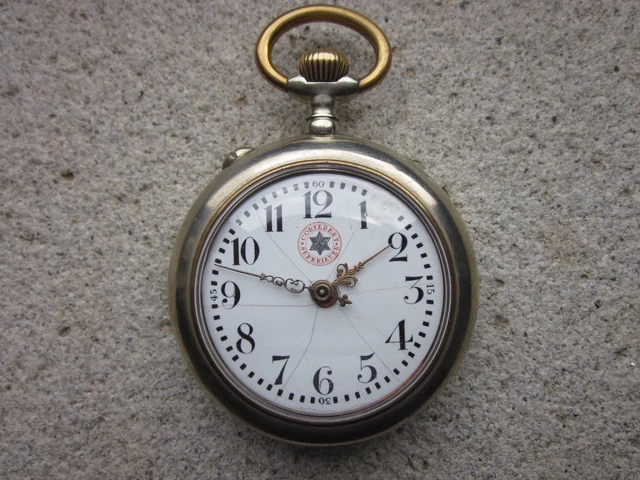 Montre Vintage Cober En Argent - Mouvement Mécanique FHF 69.21 Fonctionnel - NOS - Pour Femme - Cadran Jaune