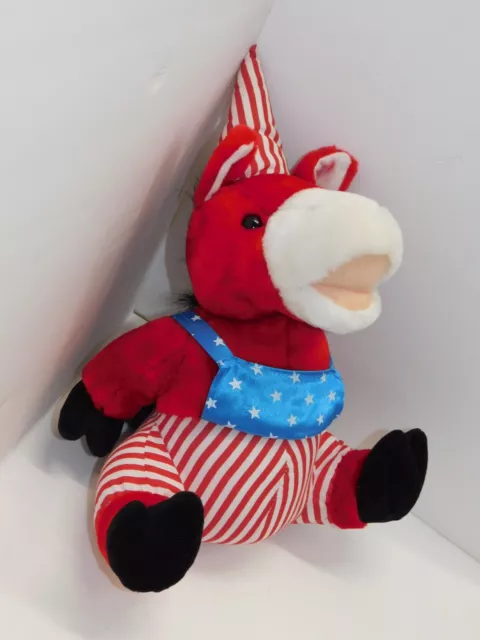 Patriotic Donkey Plush Flag Décor Red White Blue Sugar Loaf Stuffed Toy Prize