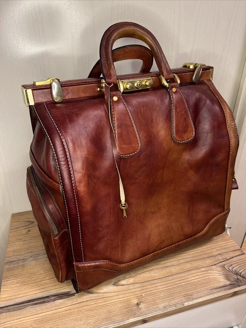Artzkoffer Arzttasche Reisetasche Weekender Hebammentasche Leder Koffer Doktor