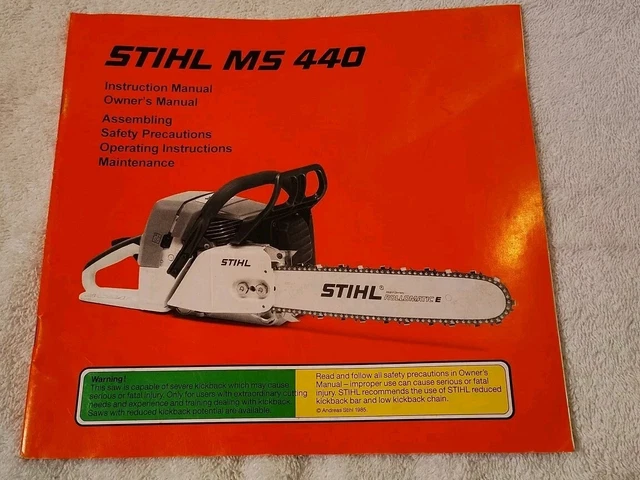 Operators Guide Book OEM STIHL CHAINSAW Owner's Instruction Manual 2000 Operator Guide Book ...