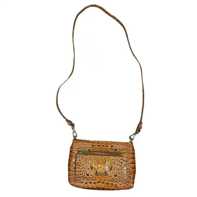 Brahmin toasted melbourne brown leather crossbody bag