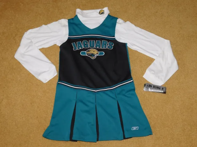 GIRLS JACKSONVILLE JAGUARS 2 PIECE CHEERLEADER OUTFIT - Size 14 (New With Tags)