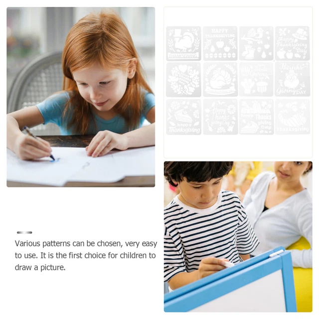 12 Pcs thanksgiving painting template Thanksgiving Malerei Vorlage Urlaub Zeichn 2