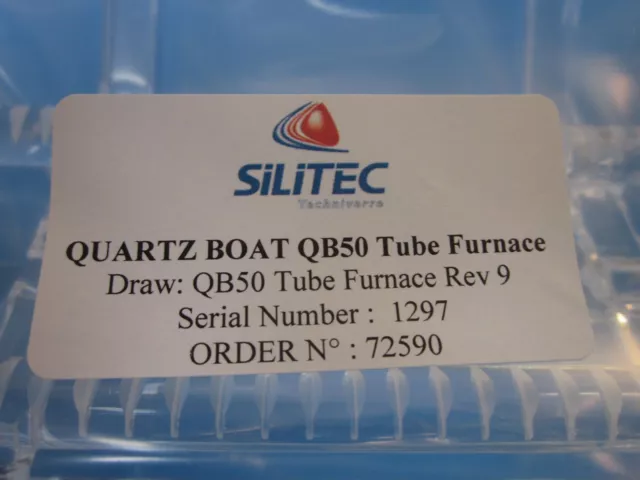 Solar, PV, Quartz Boat 50 Slots for Tube Diffusion Furnace, 165mm Square, Rev 9 2