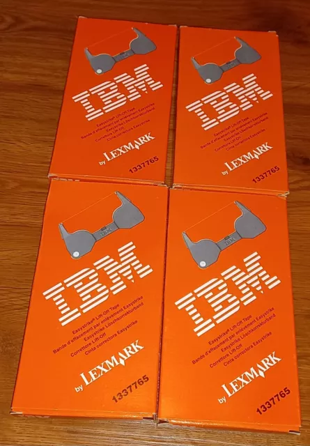 IBM Easystrike Lift-Off Tape Correcting Ribbon #1337765 Lexmark Lot of 4