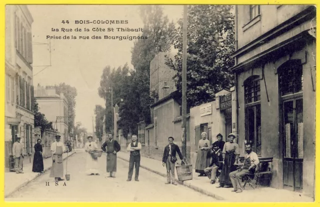 cpa 92 BOIS COLOMBES Rue de la CÔTE St THIBAULT prise de la Rue des BOURGUIGNONS