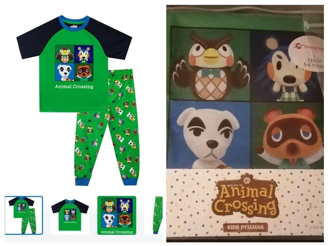 Animal crossing green Pyjamas, age 5-6 116 cm, brand new, character. Com