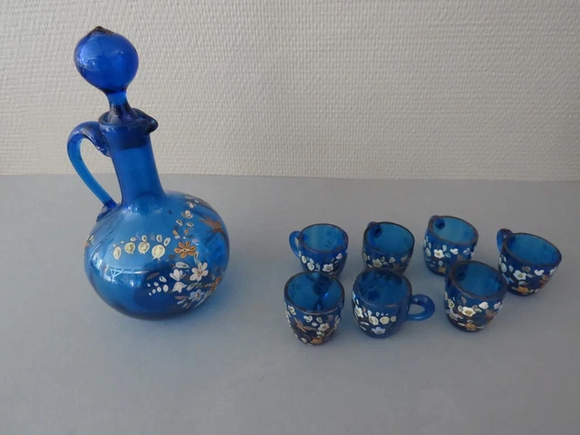 Carafe Émaillée Et Ses Verres  Legras ?