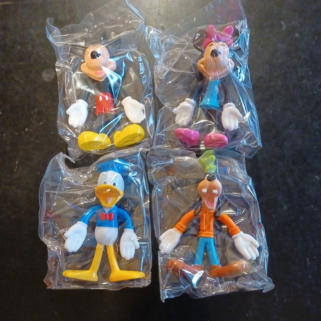 4 Disney Mickey Mouse figures figurines characters - Minnie,Mickey, Donald,Pluto