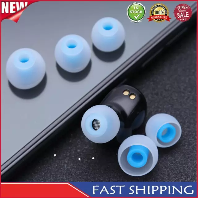 6pcs In Ear Earphone Silicone Earbuds Replace for Headset (White+Blue)