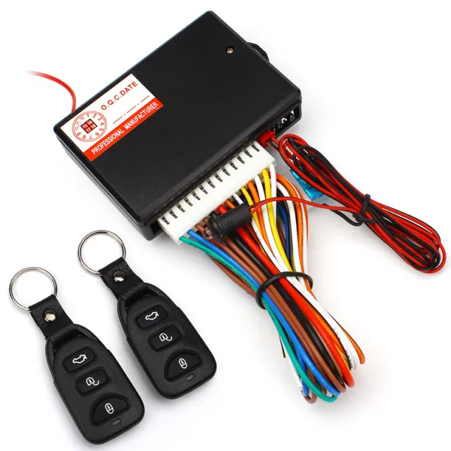 Car Alarm System Security Central Locking Door Lock Keyless Remote Set