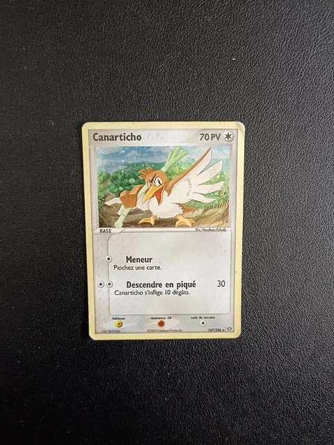 Carte Pokémon Canarticho 107/106 Holo Secrète Ex Emeraude FR Bon état