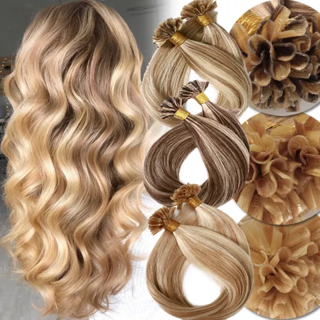 200PCS THICK Fusion Pre Bonded Keratin Nail U-Tip Human Remy Hair Extensions