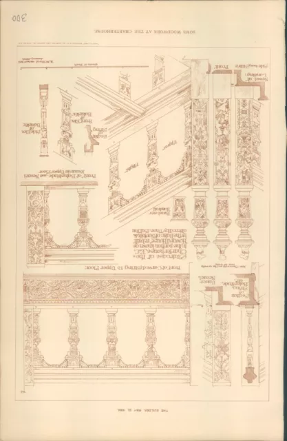 Antique Architects Woodwork at the Charterhouse The Builder 1886