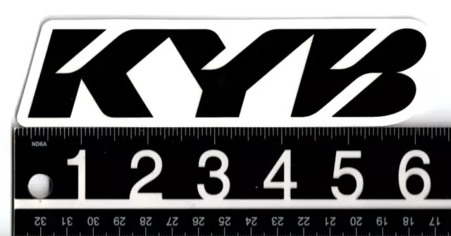 KAYABA KYB STICKER 6.25 in x 1.6 in Black/Clear Motorcycle MX ATV Decal