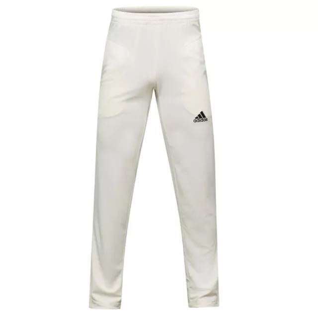 adidas Kids Cricket Pants Trousers Howzat Youth Junior Childrens Cream Off White