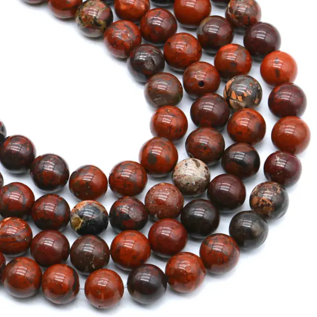 Breciated Jasper 8MM Beads Natural 15" (+- 44) Beads per strand B-5