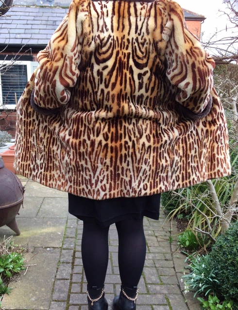 Real ocelot deals fur coat sale