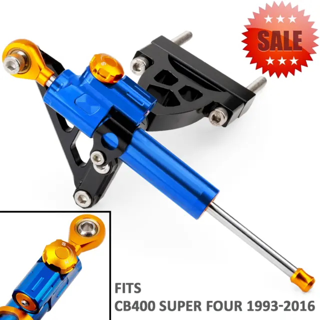 CNC Adjustable Steering Damper Stabilizer For HONDA CB400 SUPER FOUR 1993-2016