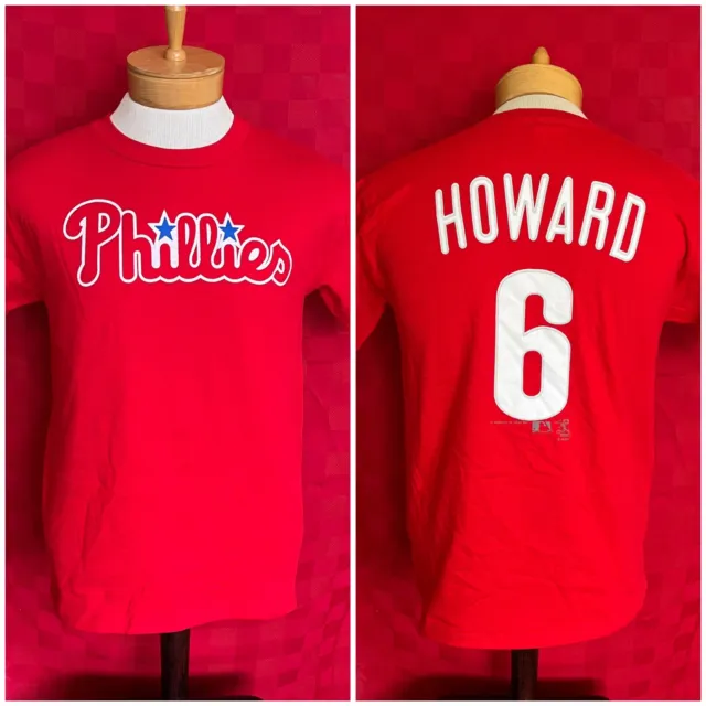 Vintage MLB Philadelphia Phillies Jersey Youth Size 8 Blue Red #6 Ryan  Howard