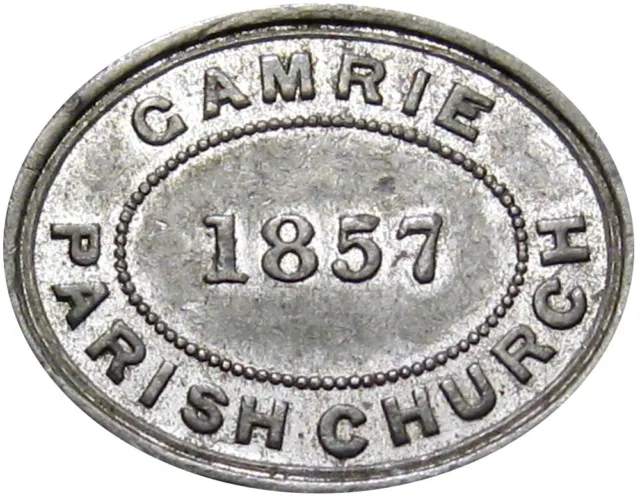 1857 Gamrie Banffshire Scotland Communion Token Burz 2720 Ex Burzinski