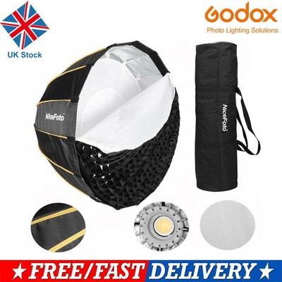 NiceFoto 90cm 120cm PARABOLICA Ombrello Softbox per Aputure LS C300D 120D 120D II 