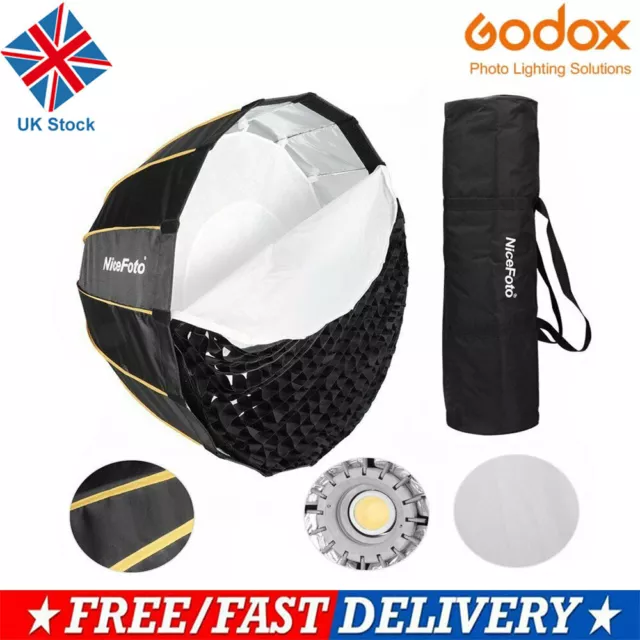 NiceFoto 90cm 120cm Parabolic Umbrella Softbox For Aputure LS C300D 120D 120D II