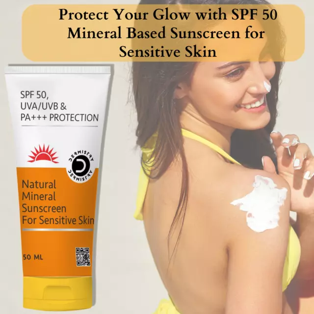 Crème Solaire Minérale Naturelle pour Peaux Sensibles et Enfants SPF50 UVA...