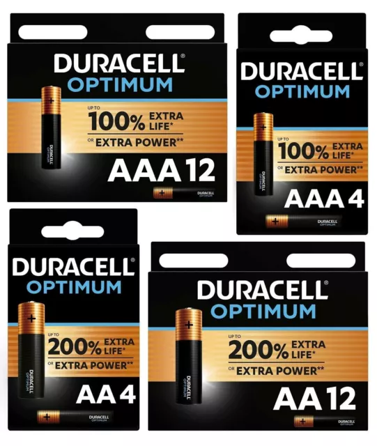 Duracell AA & AAA Ultra Optimum Power Alkaline Batteries