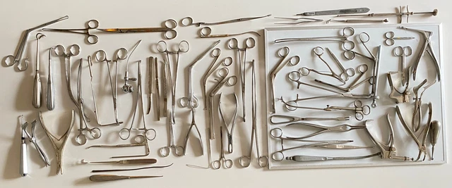 Antique 60+ Lot OB/GYN Gyno Dental Medical Tool Surgical Instrument Oddities L1