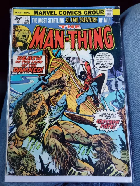The Man-Thing #13 Captain Fate Key Intact marvel Value Stamp 1974