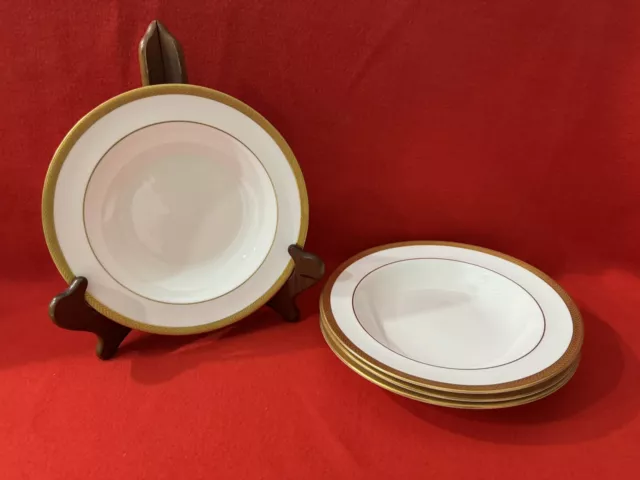 Set Of 4 Wedgwood Senator Bone China Soup Bowls, Made In England, A1776