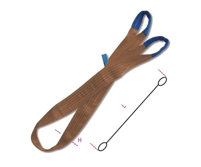 Robur 8159 6M 6T Sollevamento Tela Fionda Con Rinforzato Occhi (Brown) 081590060