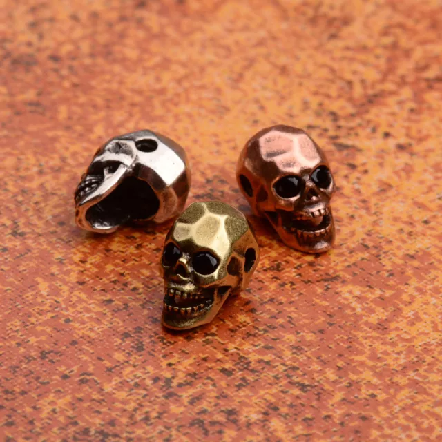 Copper Skull Bracelet Connector Spacer Charm Loose Beads Silver Rose Gold Beads