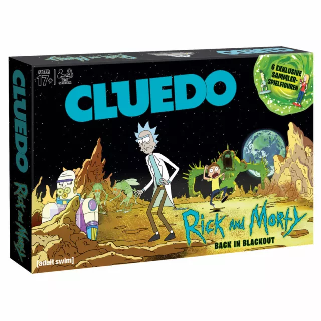 Winning Moves Cluedo Rick & Morty Brettspiel Detektivspiel Gesellschaftsspiel