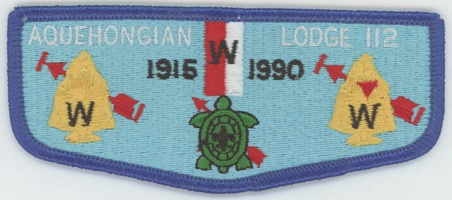 Lodge 112 Aquehongian OA Flap NY S15 BSA Patch Order Of The Arrow