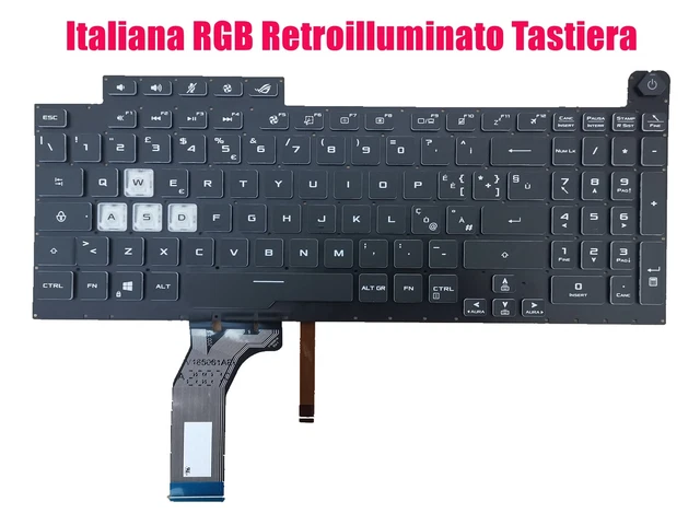 Clavier Rétroéclairé Italien Pour ASUS GL703GM/GL703GS, Neuf, Générique, Layout QWERTY