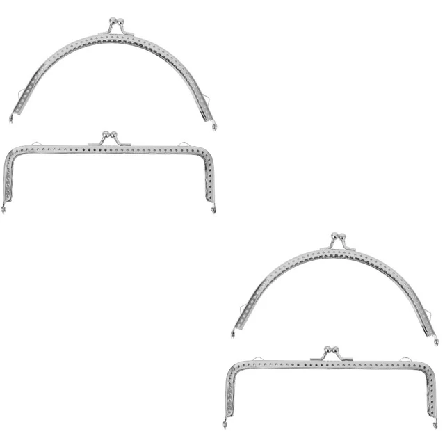 4 Pcs Poignée De Sac À Main Ovale Moitié Accessoires Portefeuille Embrayage