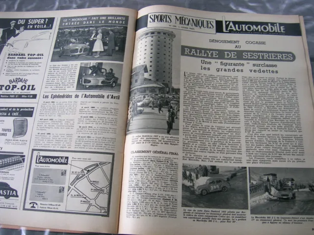 REVUE L'AUTOMOBILE MAGAZINE N°132 de 1957 port gratuit 2