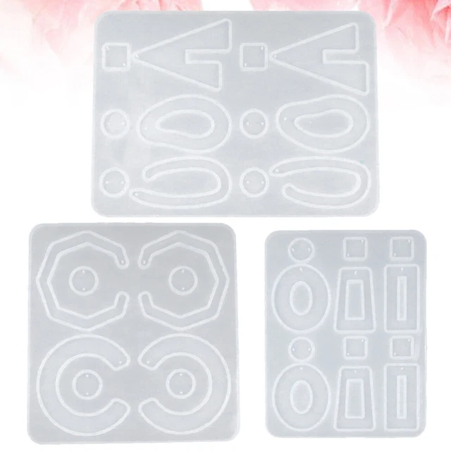 3 PCS/Set Silikonform Gießformen Für Schmuck Aus Harz Tablett