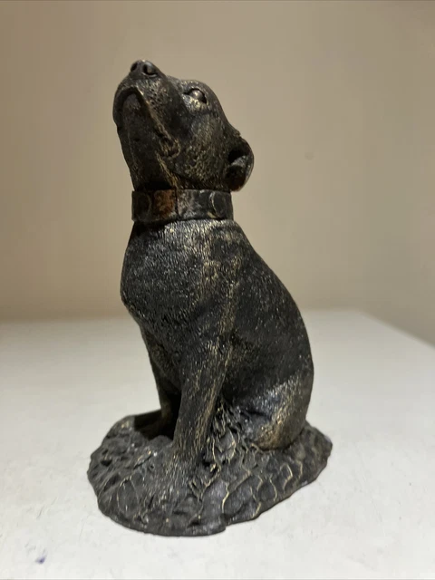 Cute Bronze Effect Staffordshire Bull Terrier Sitting
