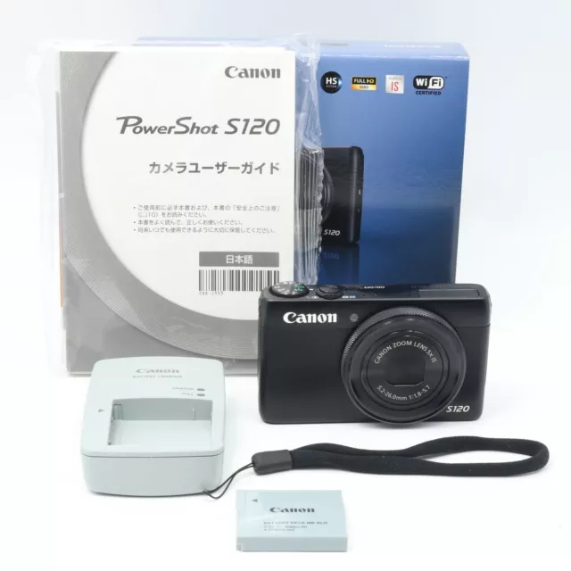 [Casi impecable] Cámara digital Canon PowerShot S120 de 12,1 MP - Negra