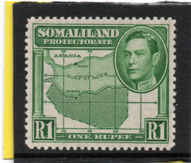 Somaliland GV1 1938 1r green sg 101 LH.Mint