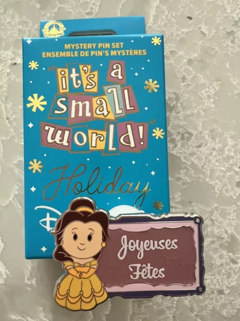 Its A Small World Holiday Mystery Pin 2023-Belle Beauty And The Beast