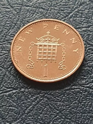 1971 PROOF 1P Crowned Portcullis 1 One Pence Penny New Penny Coin