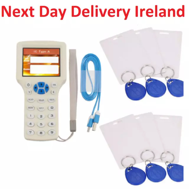 10 Frequency Copy Encrypted NFC Smart Card RFID Copier ID/IC Reader Writer